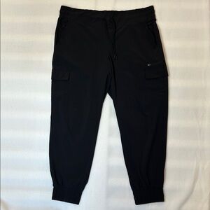 All in Motion Black Jogger Pants XL Athletic Cargo Pockets Stretch Comfort